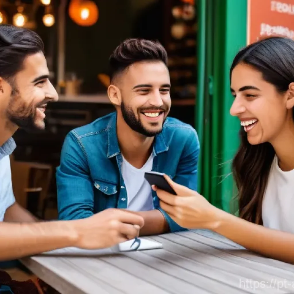 언어와 사회 - **"A vibrant and bustling urban cafe scene in a Portuguese-speaking country (e.g., Portugal or Brazi...