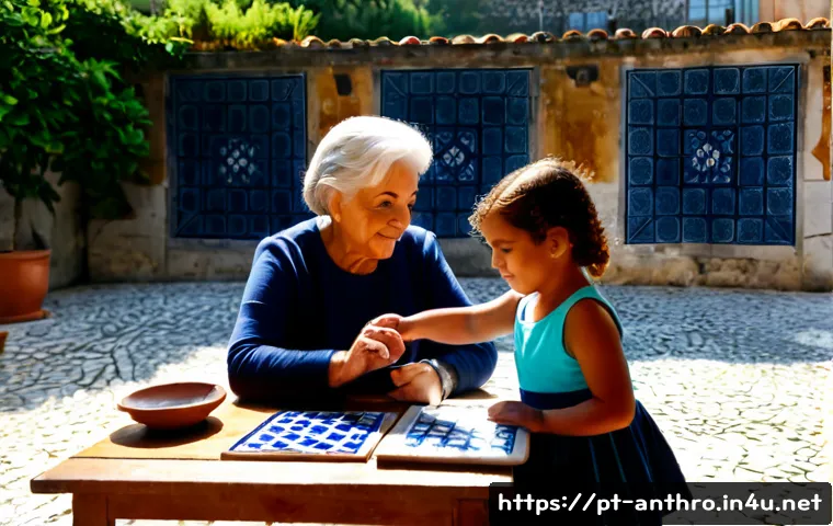 Home 17 문화적 지속가능성 - Photorealistic documentary-style scene of three generations of a Portuguese family in a sunlit Lisbo...